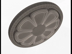 rosette carved decoration cnc 07 3D Model