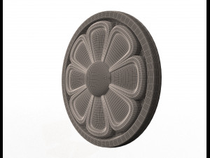 rosette carved decoration cnc 07 3D Model