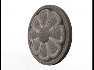rosette carved decoration cnc 07 3D Model