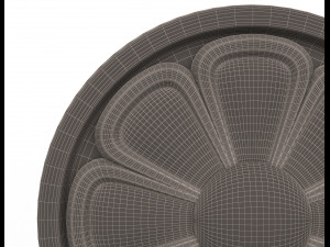 rosette carved decoration cnc 07 3D Model