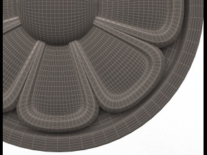 rosette carved decoration cnc 07 3D Model