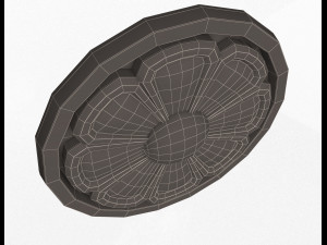 rosette carved decoration cnc 07 3D Model