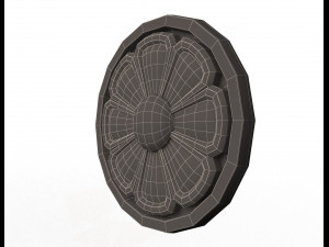 rosette carved decoration cnc 07 3D Model