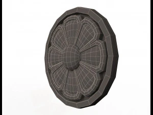 rosette carved decoration cnc 07 3D Model