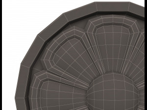 rosette carved decoration cnc 07 3D Model