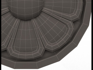 rosette carved decoration cnc 07 3D Model