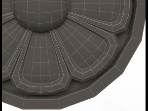 rosette carved decoration cnc 07 3D Model