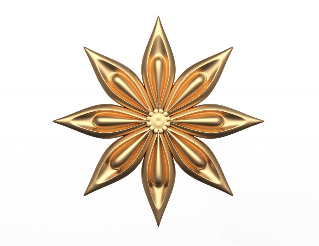 rosette carved decoration cnc 011 3D 모델 .c4d .max .obj .3ds .fbx .stl .blend 