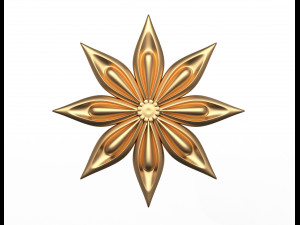 rosette carved decoration cnc 011 3D Model