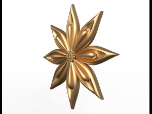 rosette carved decoration cnc 011 3D 모델