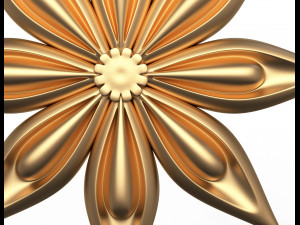 rosette carved decoration cnc 011 3D 모델