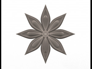 rosette carved decoration cnc 011 3D 모델