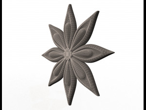 rosette carved decoration cnc 011 3D 모델