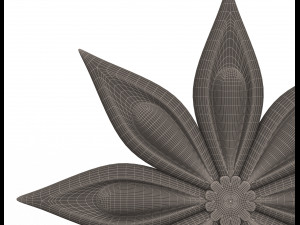 rosette carved decoration cnc 011 3D 모델
