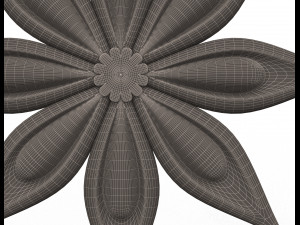 rosette carved decoration cnc 011 3D 모델