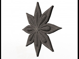 rosette carved decoration cnc 011 3D 모델