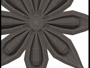 rosette carved decoration cnc 011 3D 모델