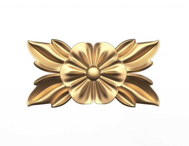 rosette carved decoration cnc 013 3D Модель .c4d .max .obj .3ds .fbx .stl .blend 