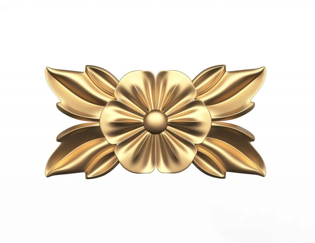 rosette carved decoration cnc 013 3D Model .c4d .max .obj .3ds .fbx .stl .blend 