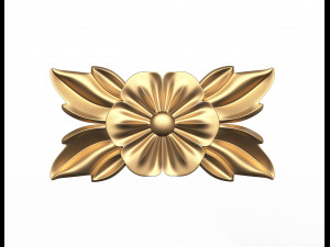 rosette carved decoration cnc 013 3D Model