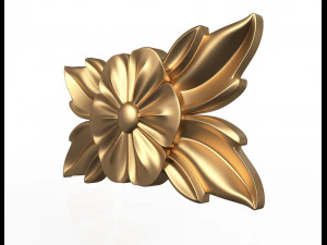 rosette carved decoration cnc 013 3D Model