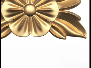 rosette carved decoration cnc 013 3D Model