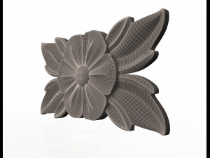 rosette carved decoration cnc 013 3D Модель
