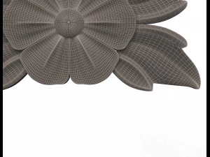 rosette carved decoration cnc 013 3D Model
