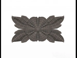 rosette carved decoration cnc 013 3D Model