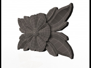 rosette carved decoration cnc 013 3D Модель