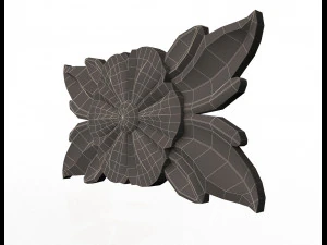 rosette carved decoration cnc 013 3D Model