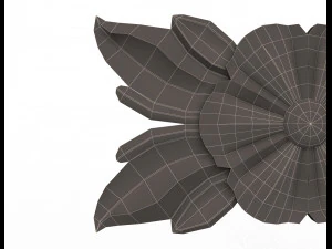 rosette carved decoration cnc 013 3D Model
