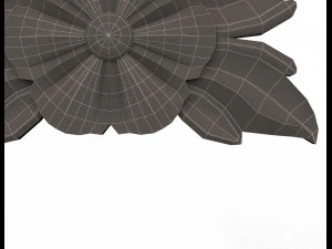 rosette carved decoration cnc 013 3D Model