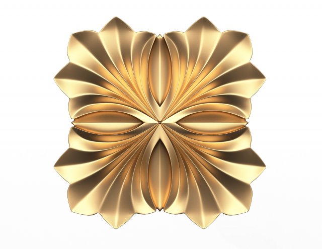 rosette carved decoration cnc 016 3D Model .c4d .max .obj .3ds .fbx .stl .blend 