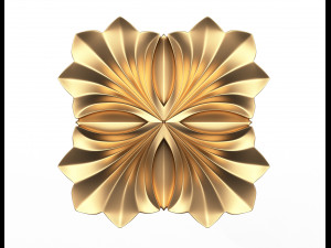 rosette carved decoration cnc 016 3D Model