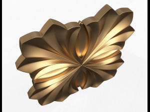 rosette carved decoration cnc 016 3D Model