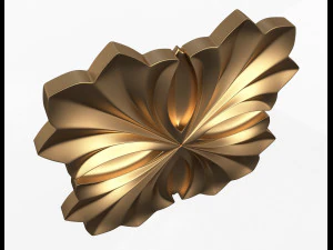 rosette carved decoration cnc 016 3D Model