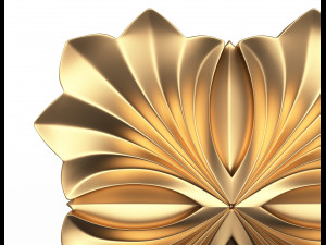 rosette carved decoration cnc 016 3D Model