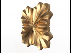 rosette carved decoration cnc 016 3D Model