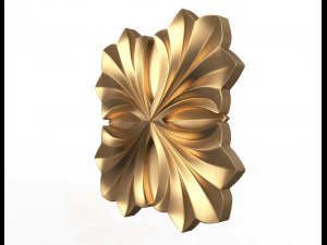 rosette carved decoration cnc 016 3D Model