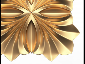 rosette carved decoration cnc 016 3D Model