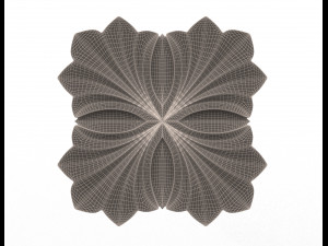 rosette carved decoration cnc 016 3D Model