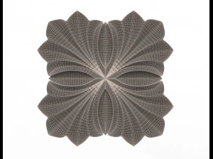 rosette carved decoration cnc 016 3D Model