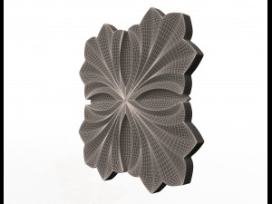 rosette carved decoration cnc 016 3D Model