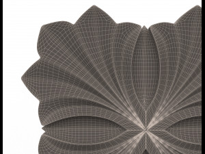 rosette carved decoration cnc 016 3D Model