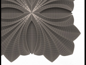 rosette carved decoration cnc 016 3D Model