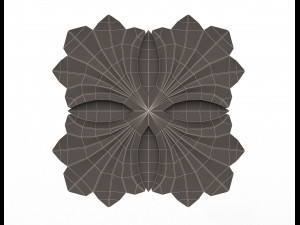 rosette carved decoration cnc 016 3D Model