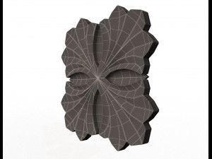 rosette carved decoration cnc 016 3D Model
