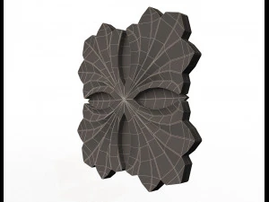 rosette carved decoration cnc 016 3D Model