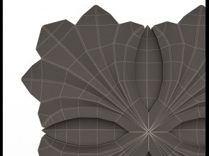 rosette carved decoration cnc 016 3D Model